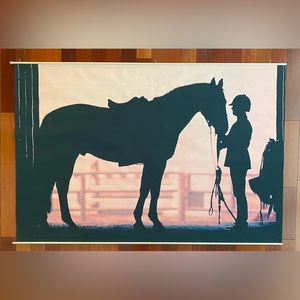 PbTeen Pink Equestrian Wall Mural